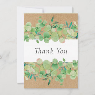 Eucalyptus Floral Végétation Kraft Rustique Merci