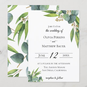 Eucalyptus Foliage Faire-part de mariage