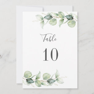 Eucalyptus Foliage Mariage Siège Numéro 10