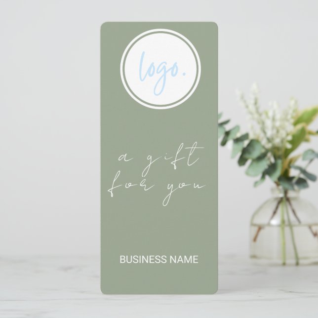 EUCALYPTUS GREEN BUSINESS LOGO CERTIFICAT CADEAU (Debout devant)