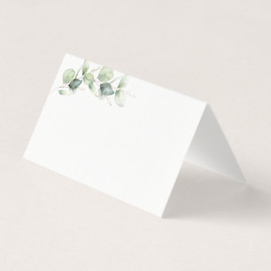 Eucalyptus Green Carte Mariage Feuille Place