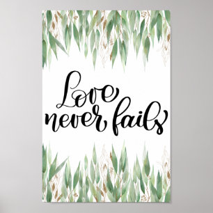 Eucalyptus Green Love Never Fails Poster