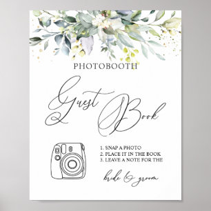 Eucalyptus Green Photo Guest Book Poster