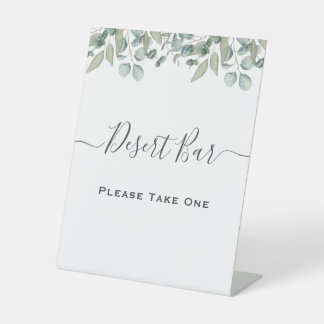 Eucalyptus Greenery Mariage panneau du bar à desse