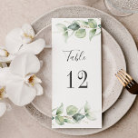 Eucalyptus Greenery Mariage Siège Numéro de table<br><div class="desc">Planifiez votre réception de mariage avec précision, à partir de la date d'enregistrement, au jour des événements mariages comme la réception et les arrangements de sièges avec ces feuilles botaniques d'eucalyptus numéro de table carte de sièges. Branchez simplement le nom des invités et les numéros de table. De cette façon,...</div>