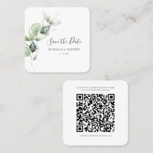 Eucalyptus Greenery QR Code Enregistrer la carte d