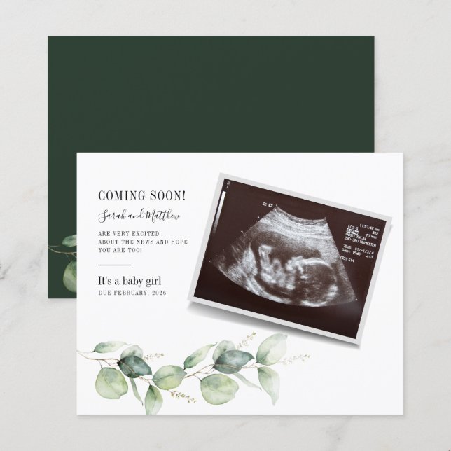 Eucalyptus Grossesse bébé Sonogramme révélateur Se (Devant / Derrière)