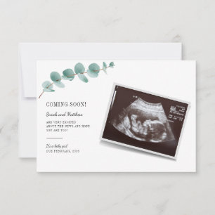 Eucalyptus Grossesse Faire-part Fille Bébé Révélat