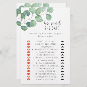 Eucalyptus - Il a dit qu'elle a dit jeu de douche 