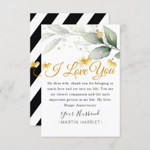 Eucalyptus Je T'Aime Carte Anniversaire Pour Femme