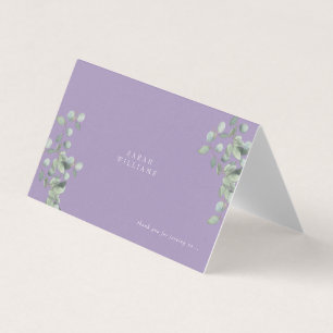 Eucalyptus Lavender Mariage Table Place Card