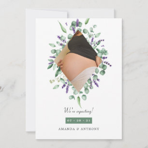 Eucalyptus Lavender Photo Faire-part de grossesse