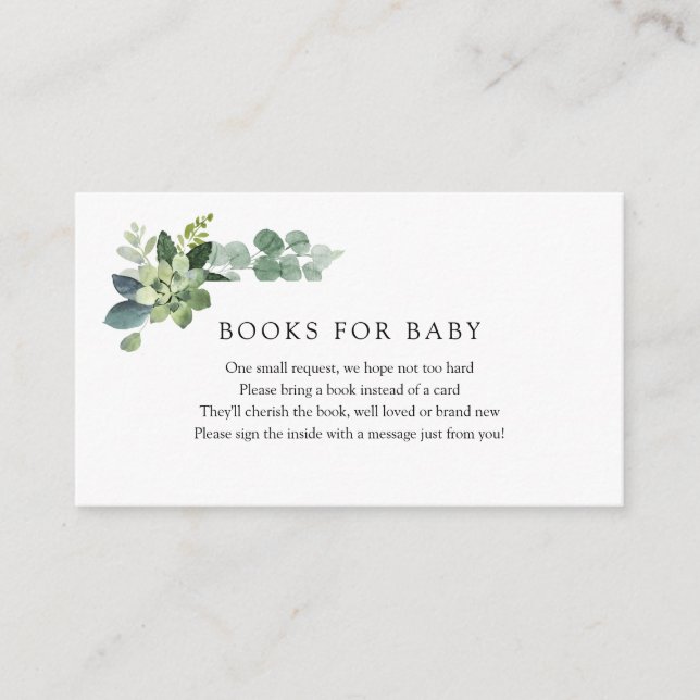 Eucalyptus Livres pour Baby insert carte (Devant)
