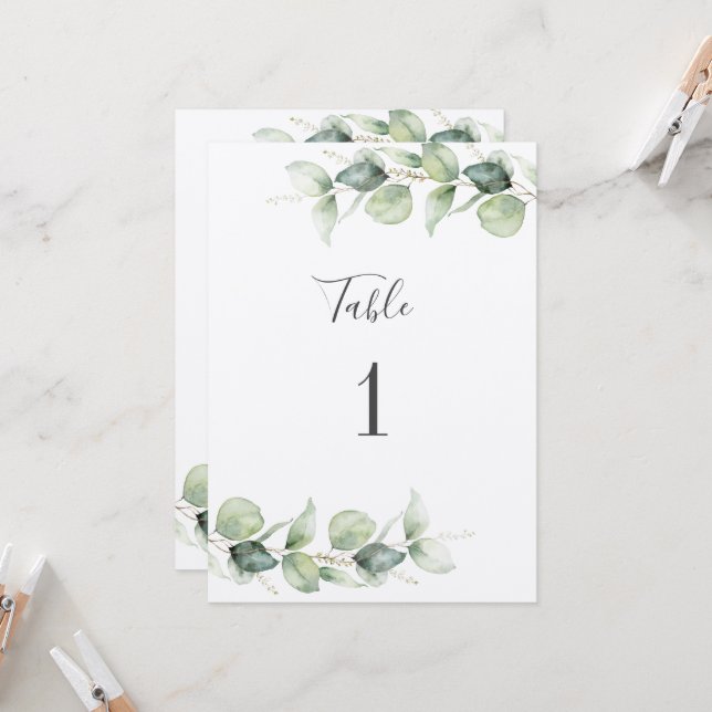 Eucalyptus Mariage de verdure Tableau Numéro 1 Siè (Devant/Arrière en situation)