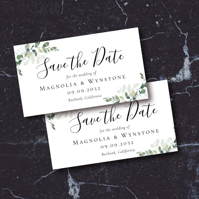 Eucalyptus Mariage Enregistrer La Date Carte Magné (Créateur téléchargé)