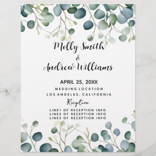 Eucalyptus mariage mariage vert Invite