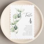 Eucalyptus Mariage Réception Siège Numéro de table<br><div class="desc">Planifiez votre réception de mariage avec précision, à partir de la date d'enregistrement, au jour des événements mariages comme la réception et les arrangements de sièges avec ces feuilles botaniques d'eucalyptus numéro de table carte de sièges. Branchez simplement le nom des invités et les numéros de table. De cette façon,...</div>
