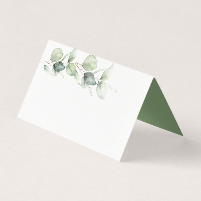 Eucalyptus Minimaliste Mariage Botanique Carte Pla (Front)