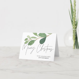 Eucalyptus moderne Joyeuse carte de Noël pour ma f
