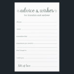 Eucalyptus moderne LGBTQ Mariage Conseils et souha<br><div class="desc">Ces draps simples, eucalyptus vert et blanc, moderne, minimaliste, écriture manuscrite LGBTQ Conseils & Voeux sont parfaits pour avoir à votre douche nuptiale, dîner de répétition ou mariage pour les invités à remplir pour le couple heureux. Les gens vont adorer avoir les invites - ils rendent si facile de laisser...</div>