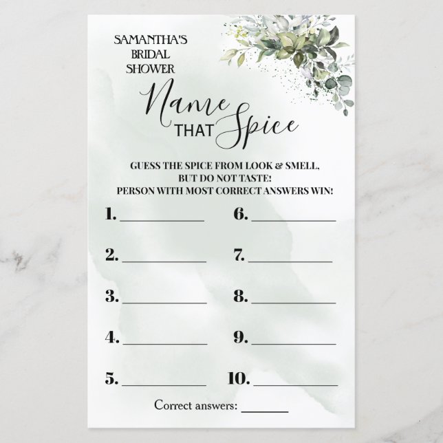 Eucalyptus Nommez cette épice jeu de douche biling (Devant)