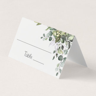Eucalyptus Numéro de table et nom Cartes de place