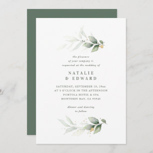 Eucalyptus or moderne minimaliste élégant mariage