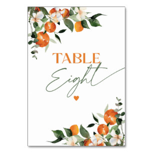 Eucalyptus oranges agrumes thème numéro de table h