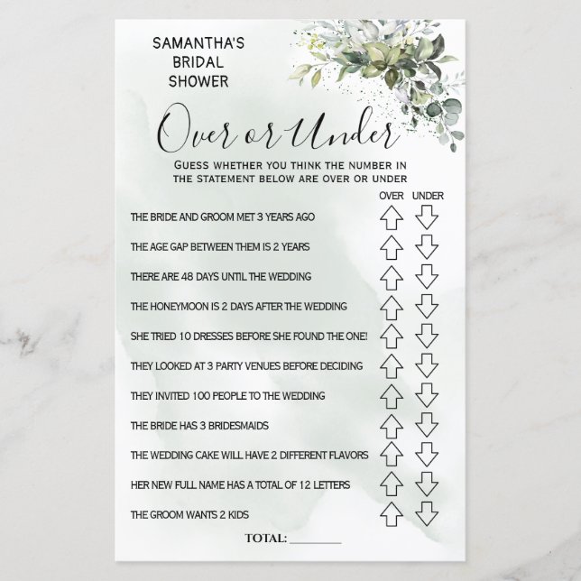 Eucalyptus Over or Under shower jeu bilingue (Devant)