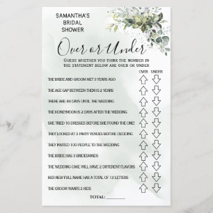 Eucalyptus Over or Under shower jeu bilingue