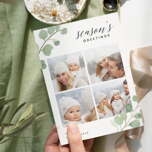 Eucalyptus peint Carte de collage photo de vacan