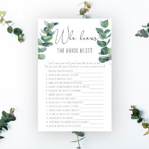 Eucalyptus - Qui connaît la mariée meilleur jeu