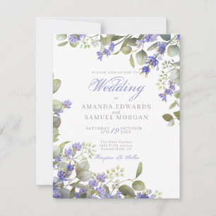 Eucalyptus romantique et Faire-part de mariage de