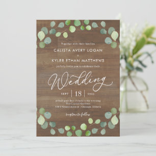 Eucalyptus Russe Faire-part de mariage REU
