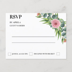 Eucalyptus Rustic Greenery Wedding Carte RSVP