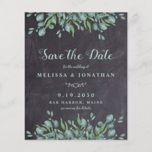 Eucalyptus Rustic QR Code Mariage Enregistrer La D