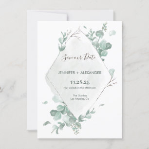 Eucalyptus Rustique Enregistrer La Carte Date