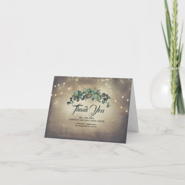 Eucalyptus rustique Merci Mariage (Devant)