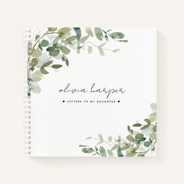 Eucalyptus Sage Ivy Lettres au Journal de ma fille (Devant)