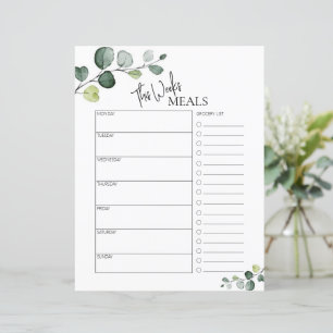 Eucalyptus Script minimal Texte Planificateur de r