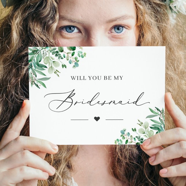 Eucalyptus Serez-Vous Ma Carte De Femme D'Accueil (Show your love to your bridesmaids with this card and make them feel truly special.)