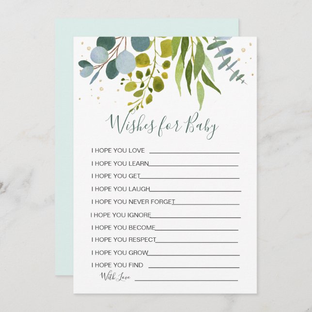 Eucalyptus souhaite recevoir une invitation pour u (Devant / Derrière)