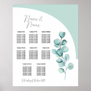 Eucalyptus Tableau 8 Mariage Feuilles simples