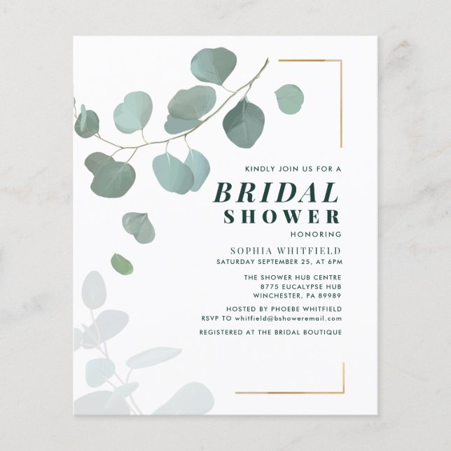 Eucalyptus Verdure Fête des mariées succulente (Devant)