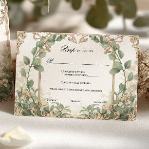 Eucalyptus Verdure Or Rsvp avec choix de repas