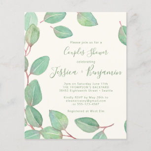 Eucalyptus Vert Élégant Budget Douche Couple