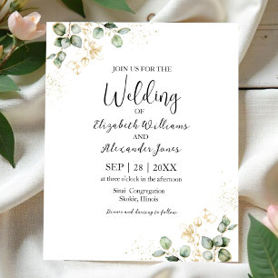 Eucalyptus Vert Mariage Budget Invitation