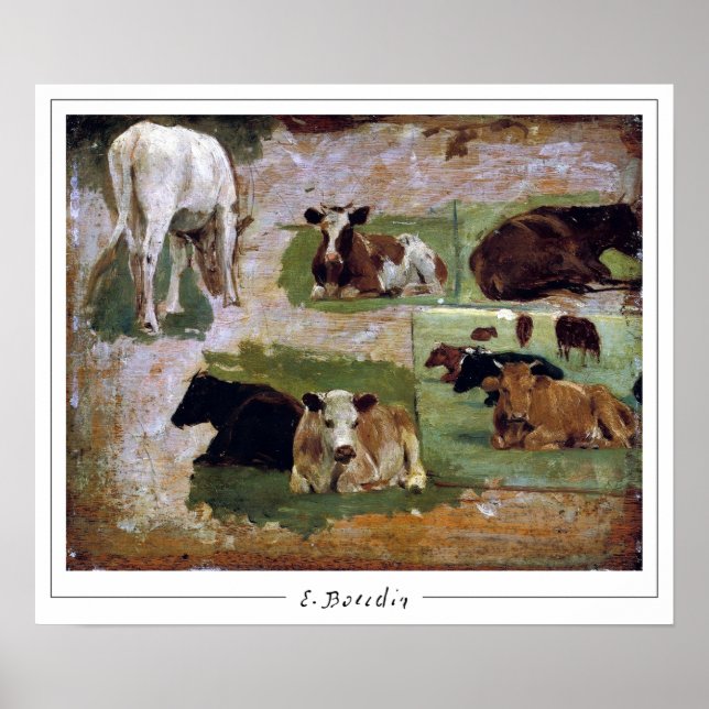 Eugène Boudin Zedign Art Poster #463 (Devant)