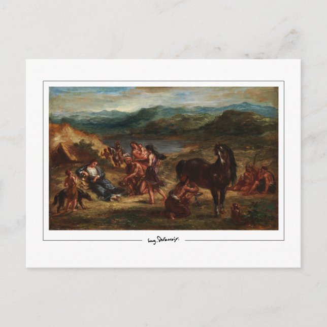 Eugène Delacroix #495 - Carte postale d'art fin (Devant)
