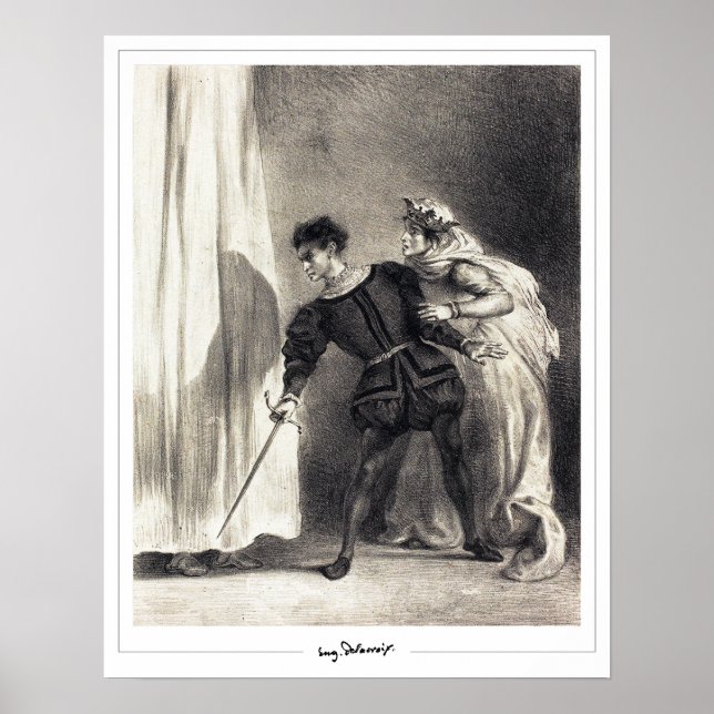 Eugène Delacroix Zedign Affiche d'art #342 (Devant)